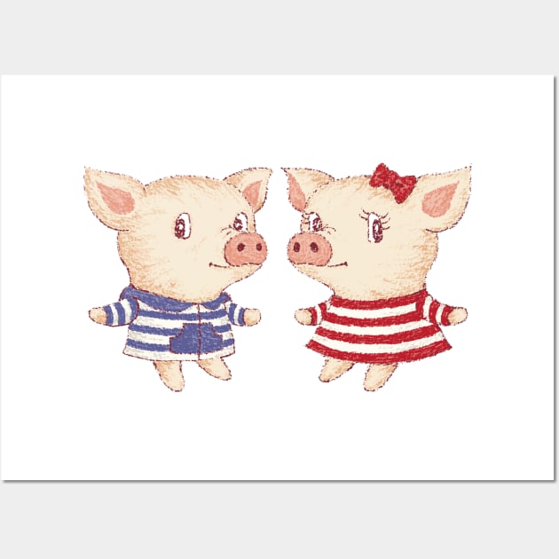 Cute Pigs Wall Art by sanogawa